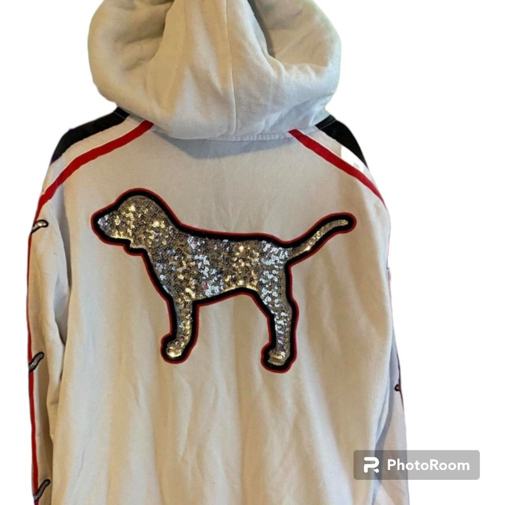 Extremely rare htf victoria secret pink bling hoodie - Picture 1 of 2